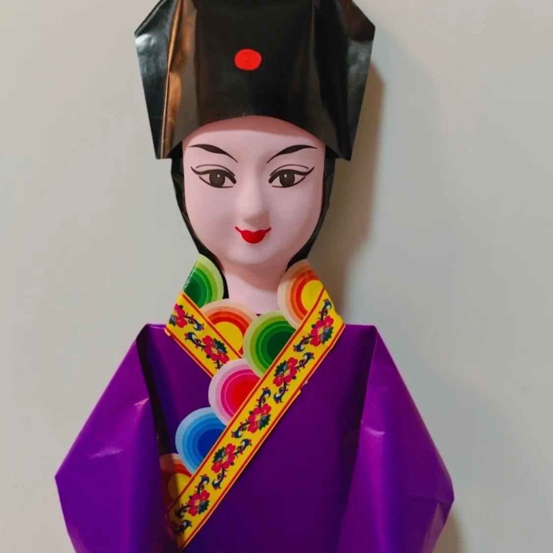 手工纸扎金童玉女可烧成品