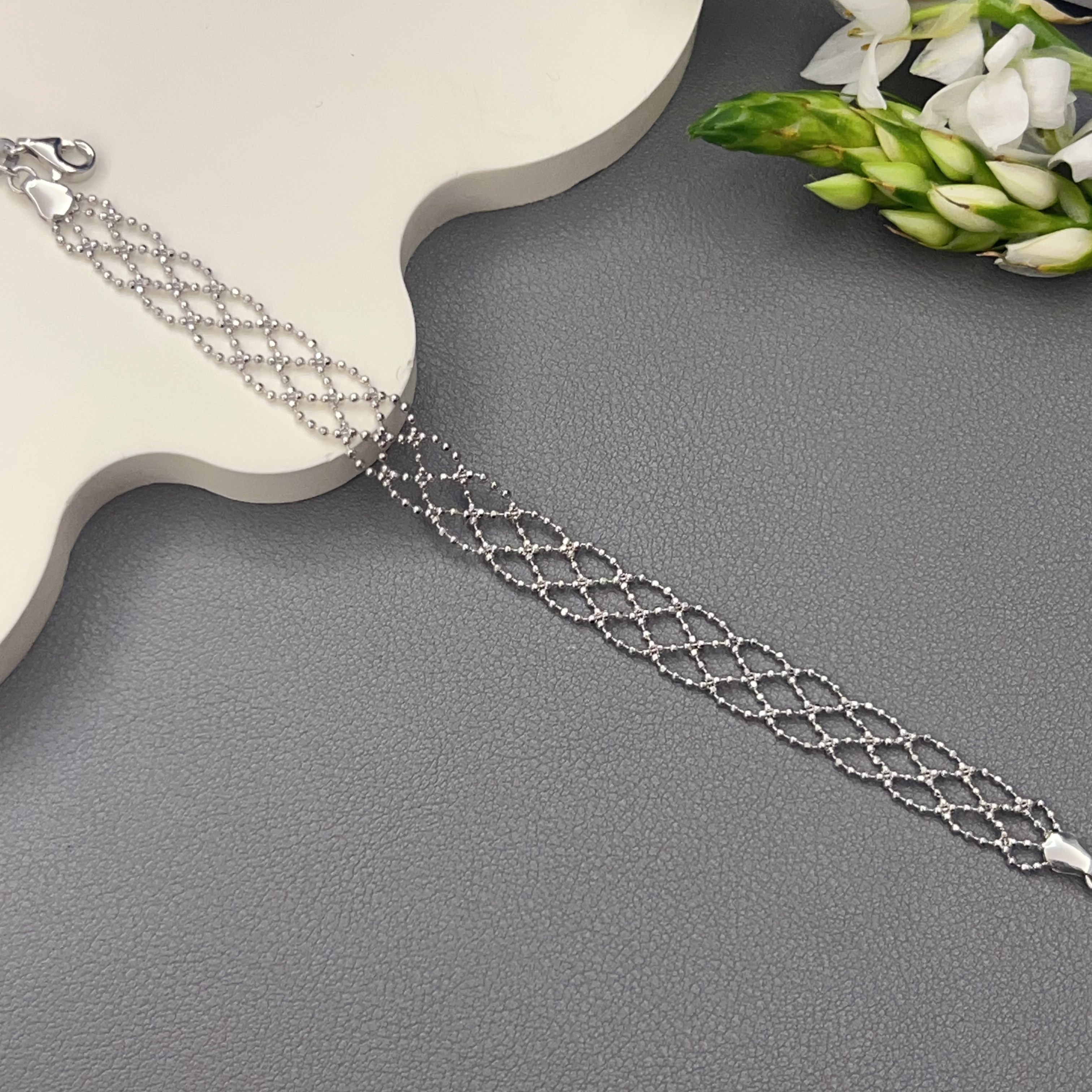 【328/g】铂金Pt950 【编织款蕾丝手链】气质时尚百搭链款 多样性发一