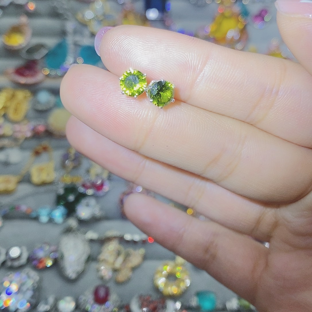 【闪购商品】托帕石耳饰银S925镶嵌