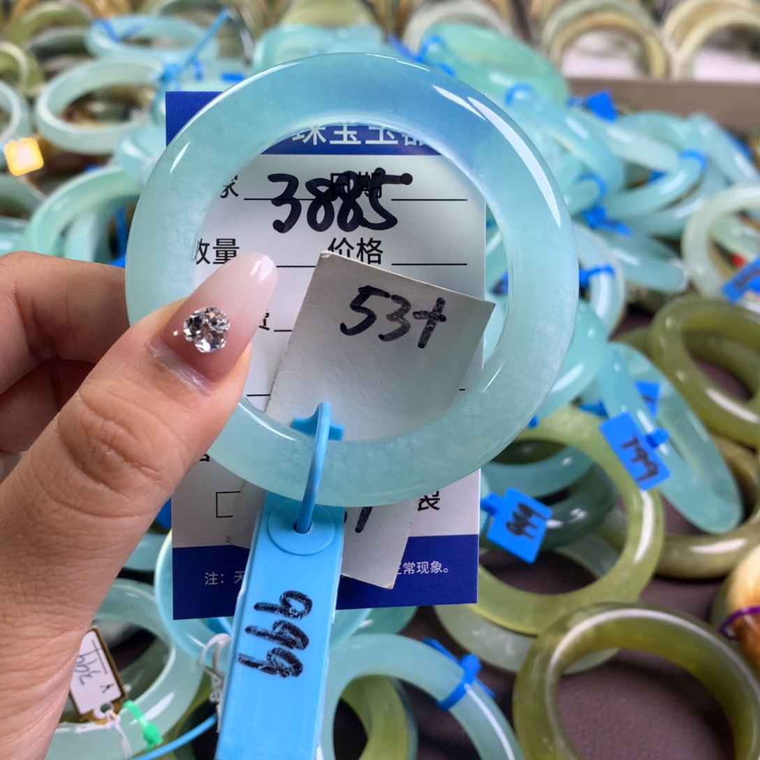 未镶嵌蛇纹石玉手镯3885