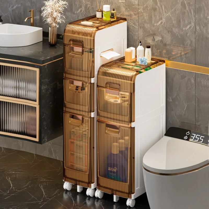 卫生间置物架浴室免安装夹缝柜洗手间收纳柜厕所储物柜马桶侧边柜