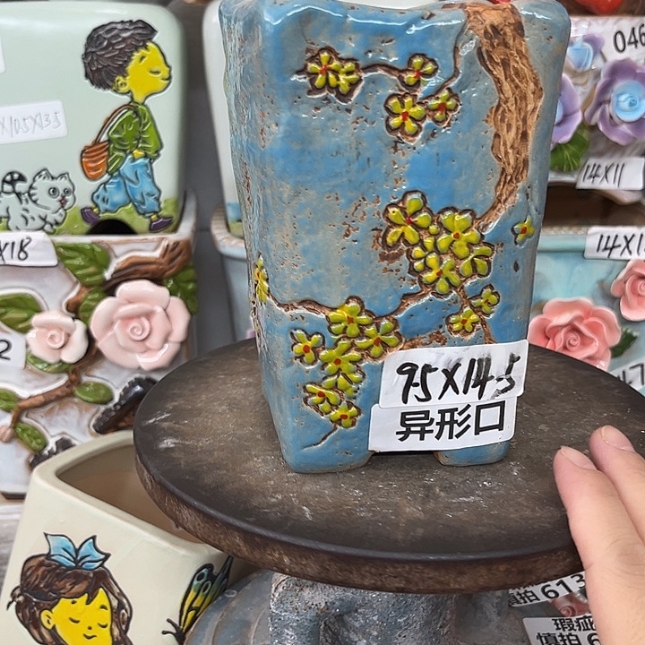紫砂花盆粗陶材质多肉花盆