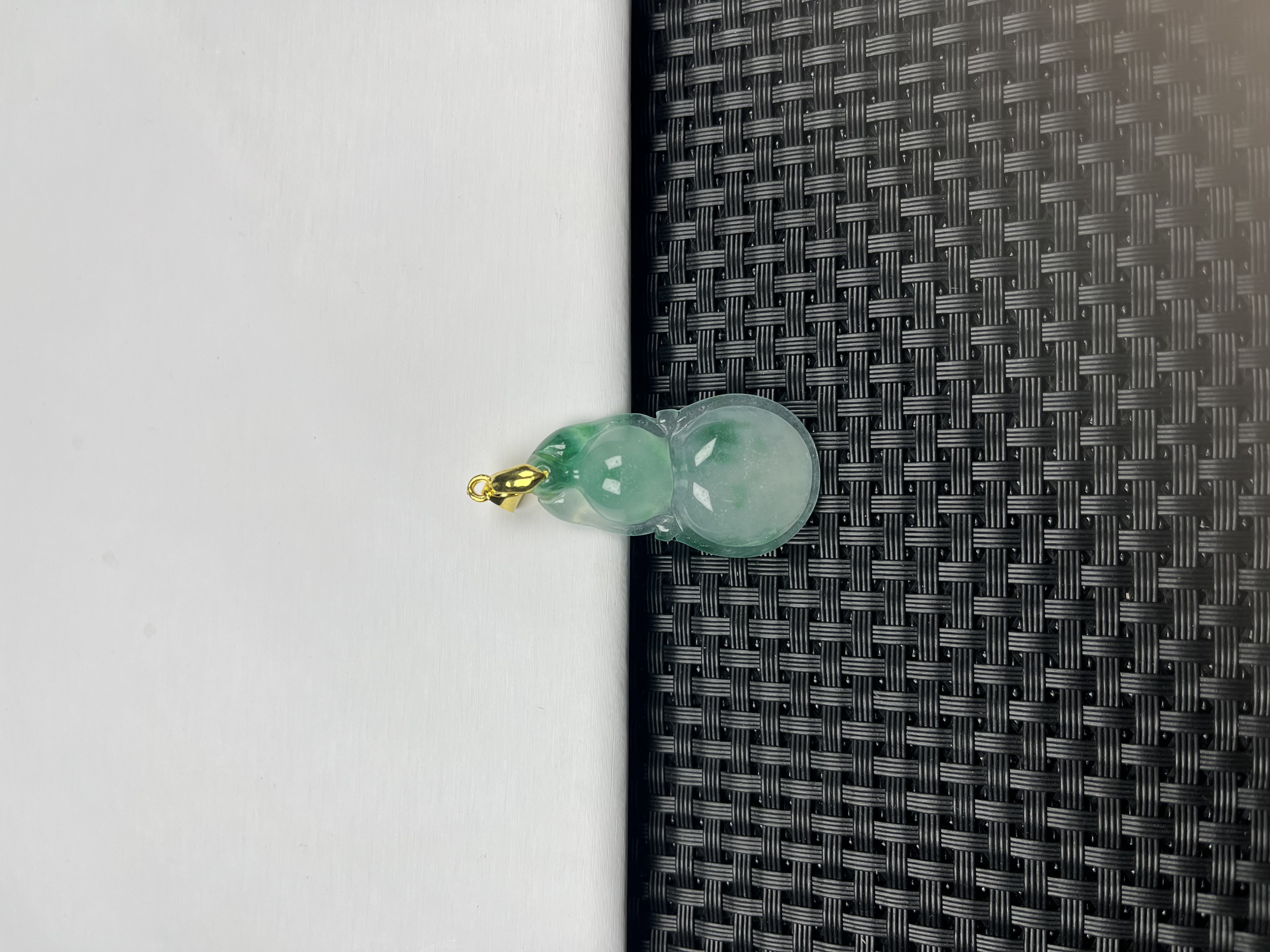 (缅甸老郑珠宝)W27冰飘蓝花葫芦时尚精美气质百搭款吊坠