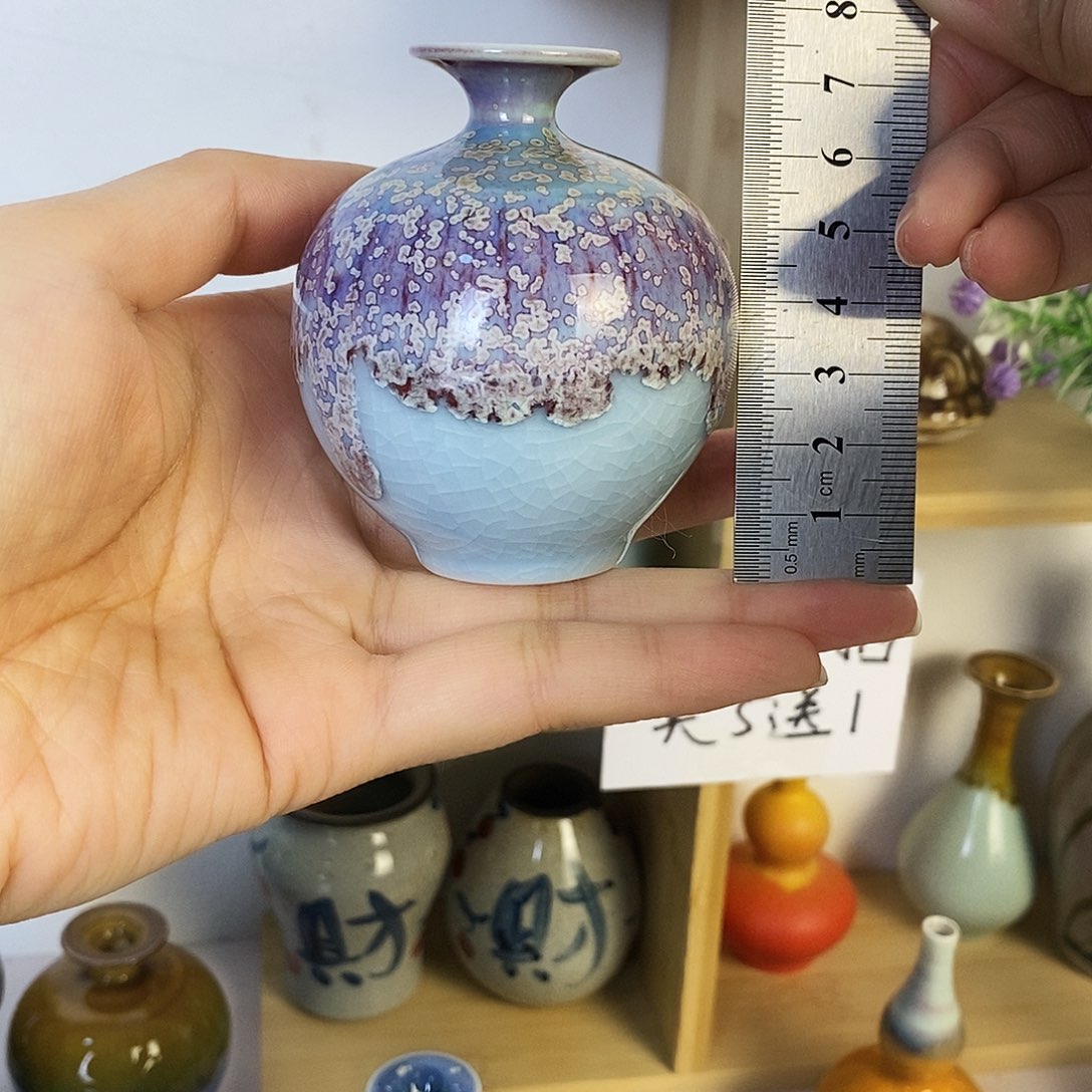 摆件景德镇高温陶瓷小花瓶