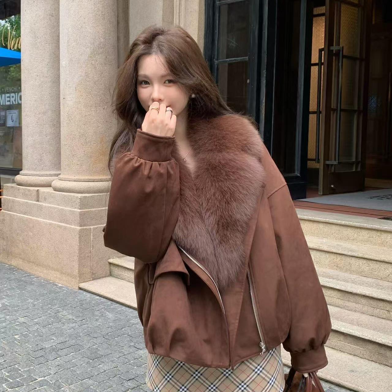 冬季加棉加厚休闲棉袄新款毛领短款棉服女宽松百搭显瘦外套3785