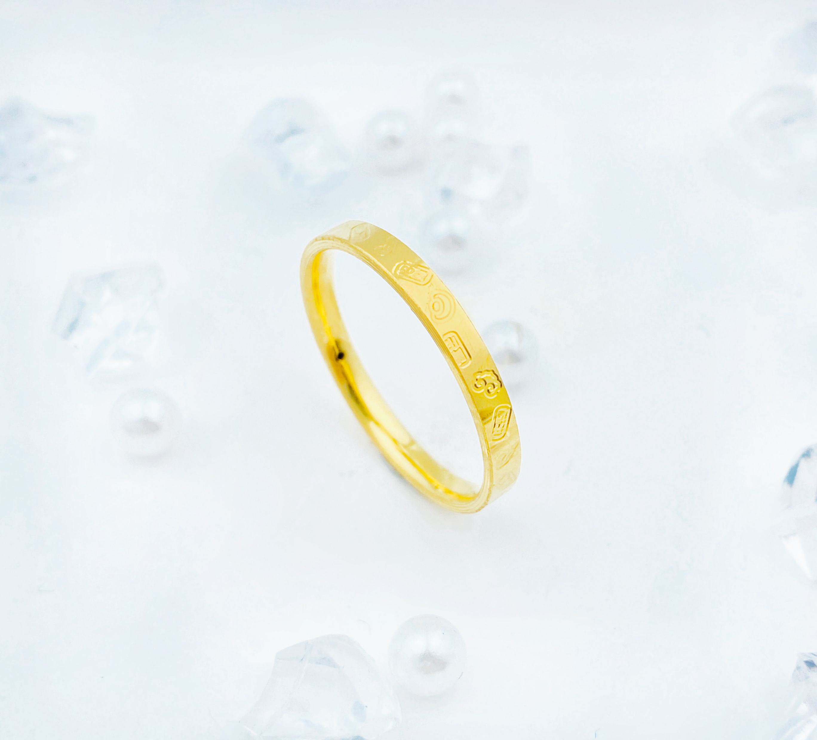 【国潮】足金999 窄版吉言戒指 1.27 11圈口