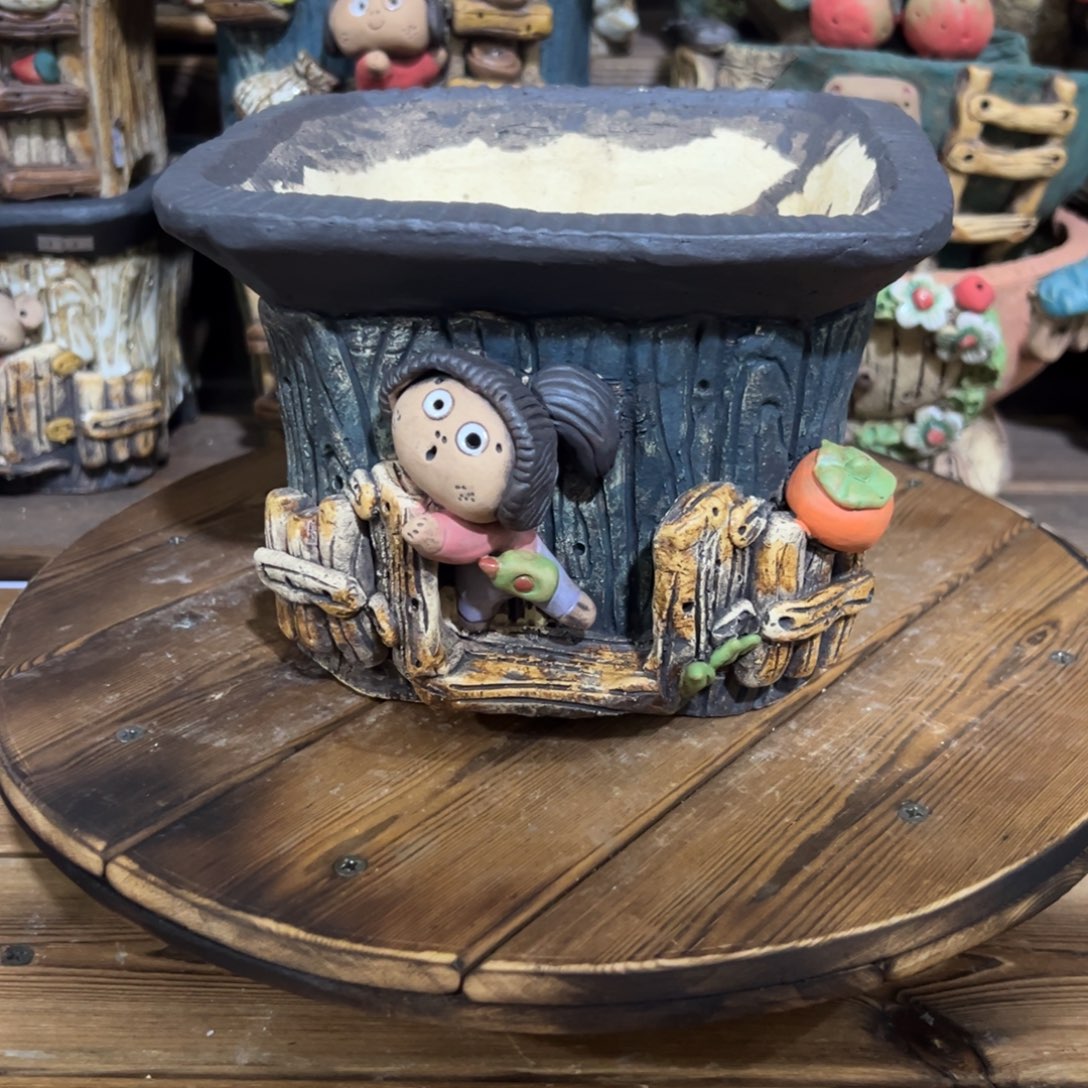 红陶嘻哈多肉花盆