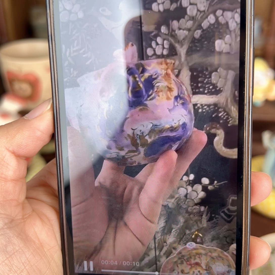 茶盏已*置预定同款花瓶山海经斗笠主人杯