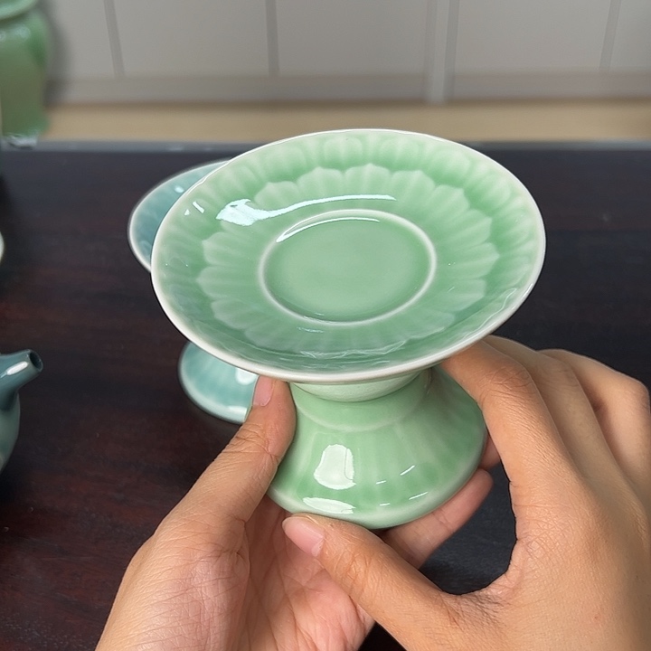 龙泉云间青瓷小米茶器