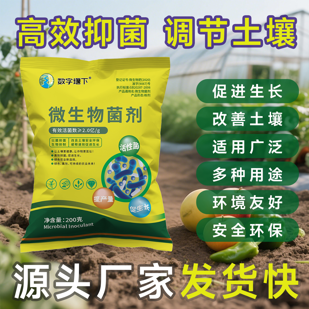 枯草芽孢杆菌农用茶花桂花蔬菜通用型养花肥料专用菌种微生物菌剂