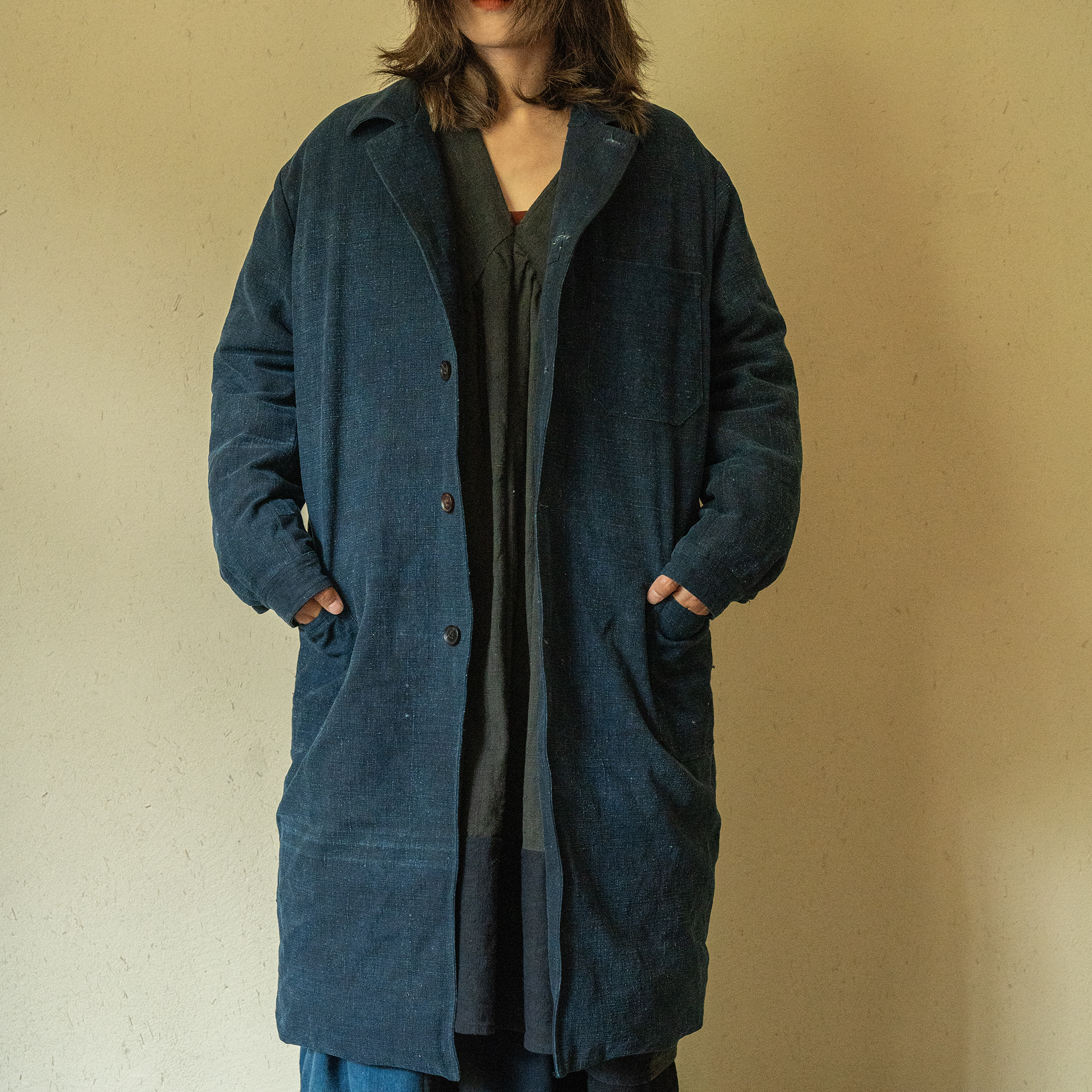 抱朴 全手工小众设计师品牌无性别穿搭 手织布棉麻老布羽绒服