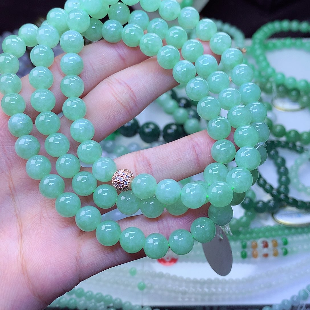 翡翠毛衣链未镶嵌