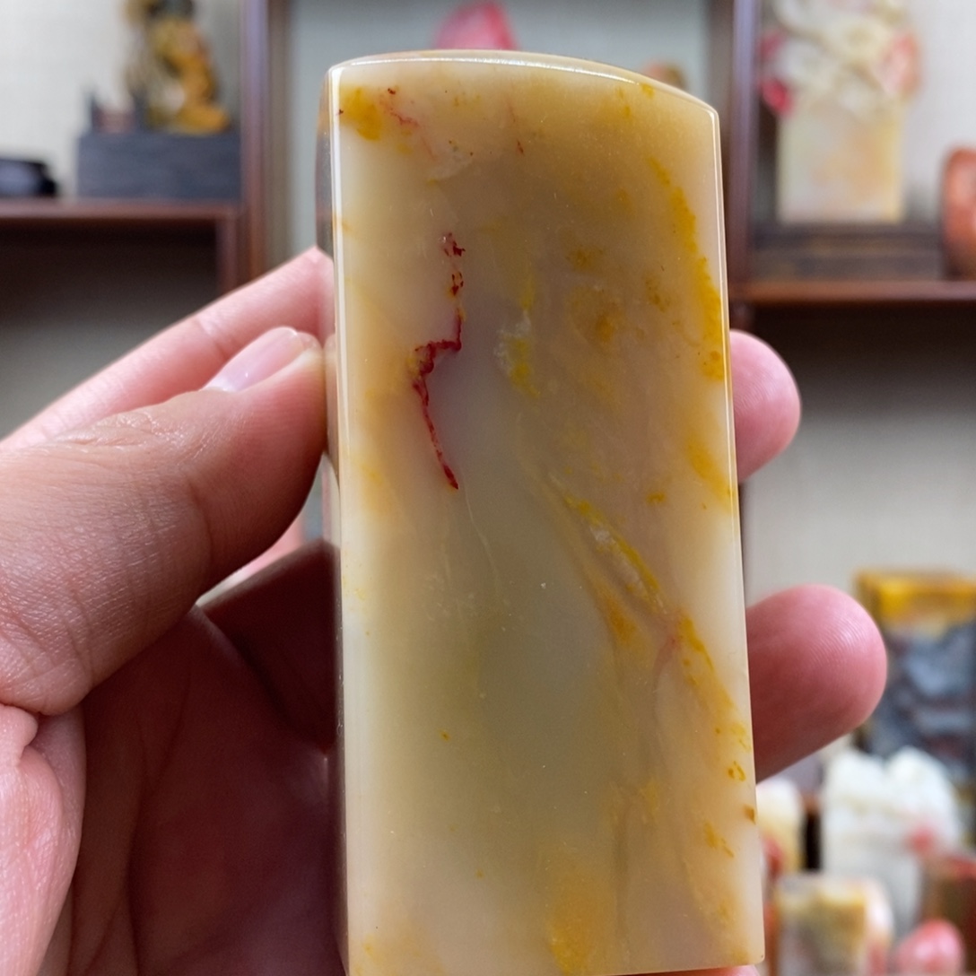 印石巴林石巴林鸡血石大素章