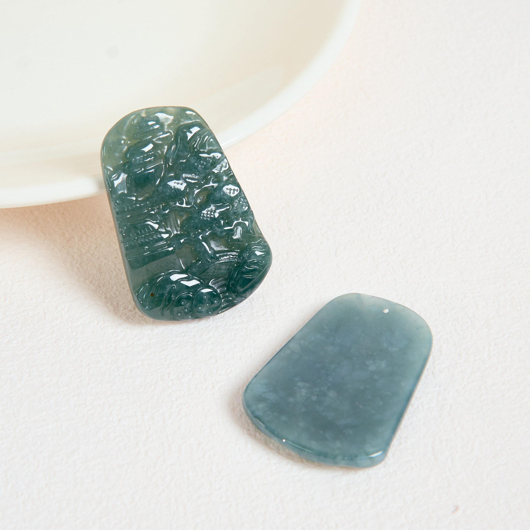 菲菲珠宝好丨翡翠吊坠-小山水牌约27*39mm/多样性发一-赠绳