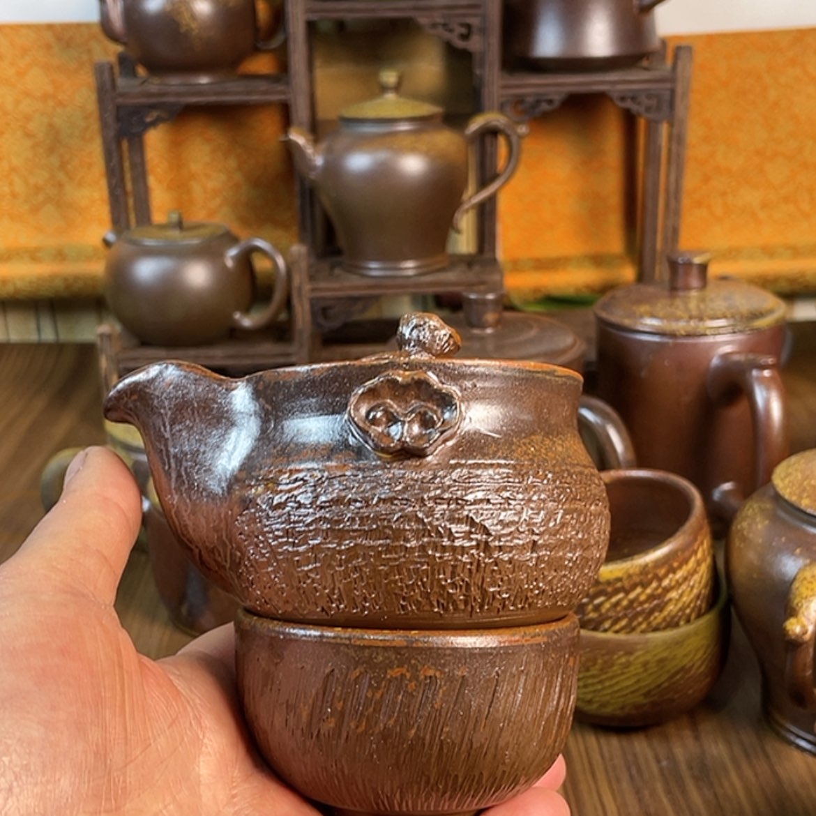 【闪购商品】阿*柴烧宝瓶和主人杯