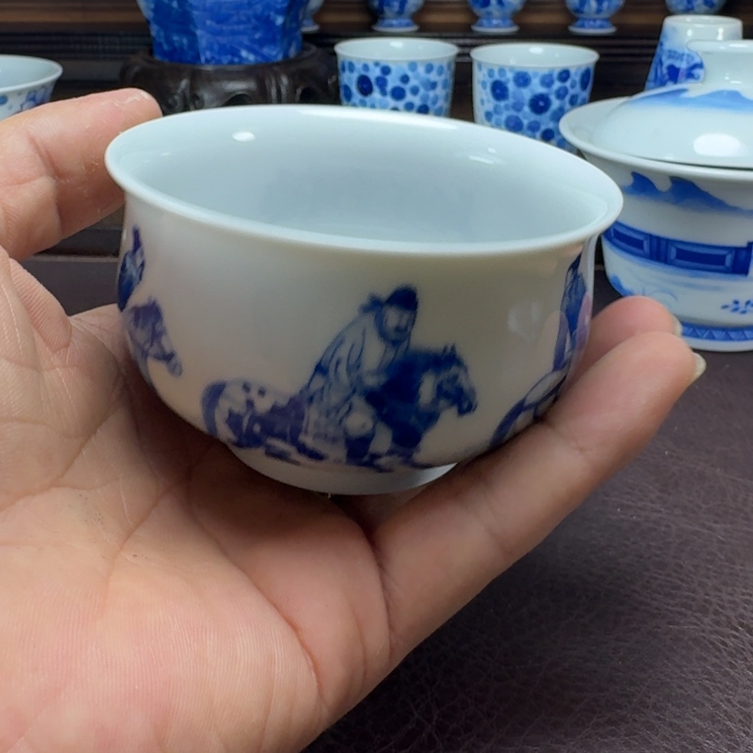 @***西瓷片当代景德镇陶瓷手绘茶具