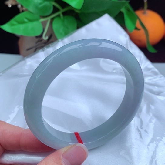 翡翠手镯未镶嵌    正圈56 冰蓝紫