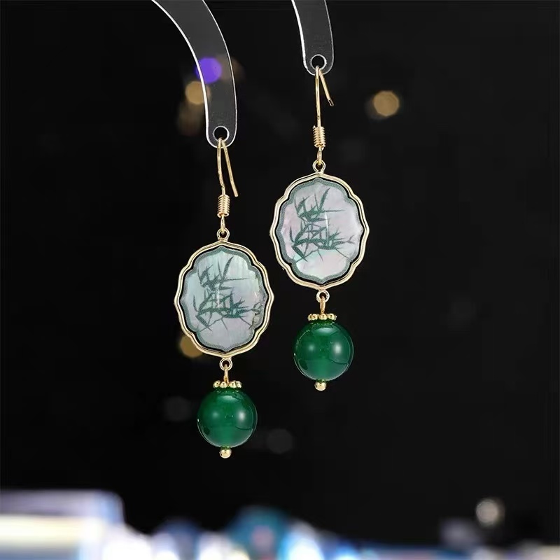 铜合金耳饰 【新中式】手工气质古典中国风民族风百搭-516