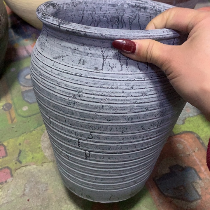 【闪购商品】红陶粗糙盆有孔高24口17