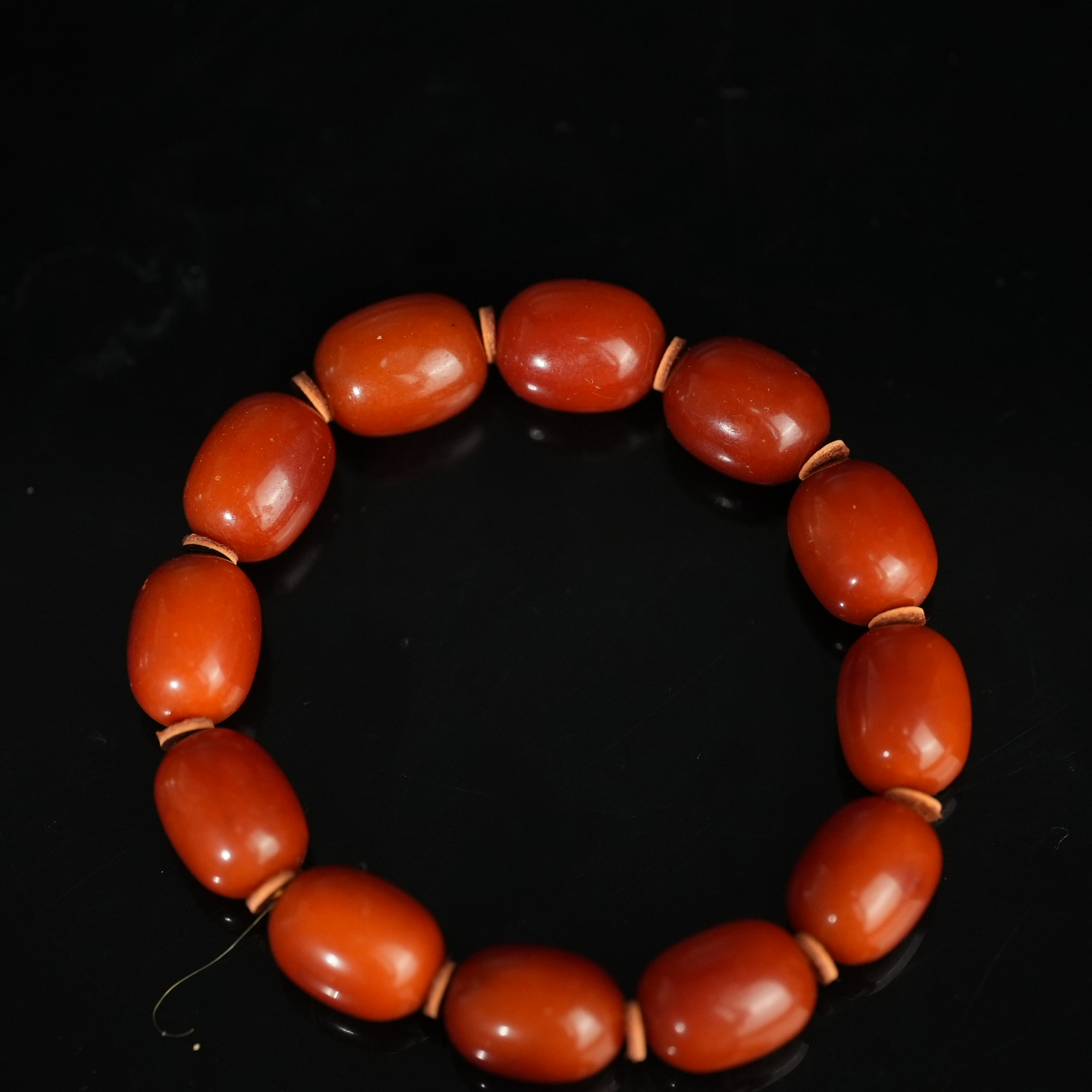 十九世纪蜜蜡橄榄珠手串【古珠精选】AML250617084