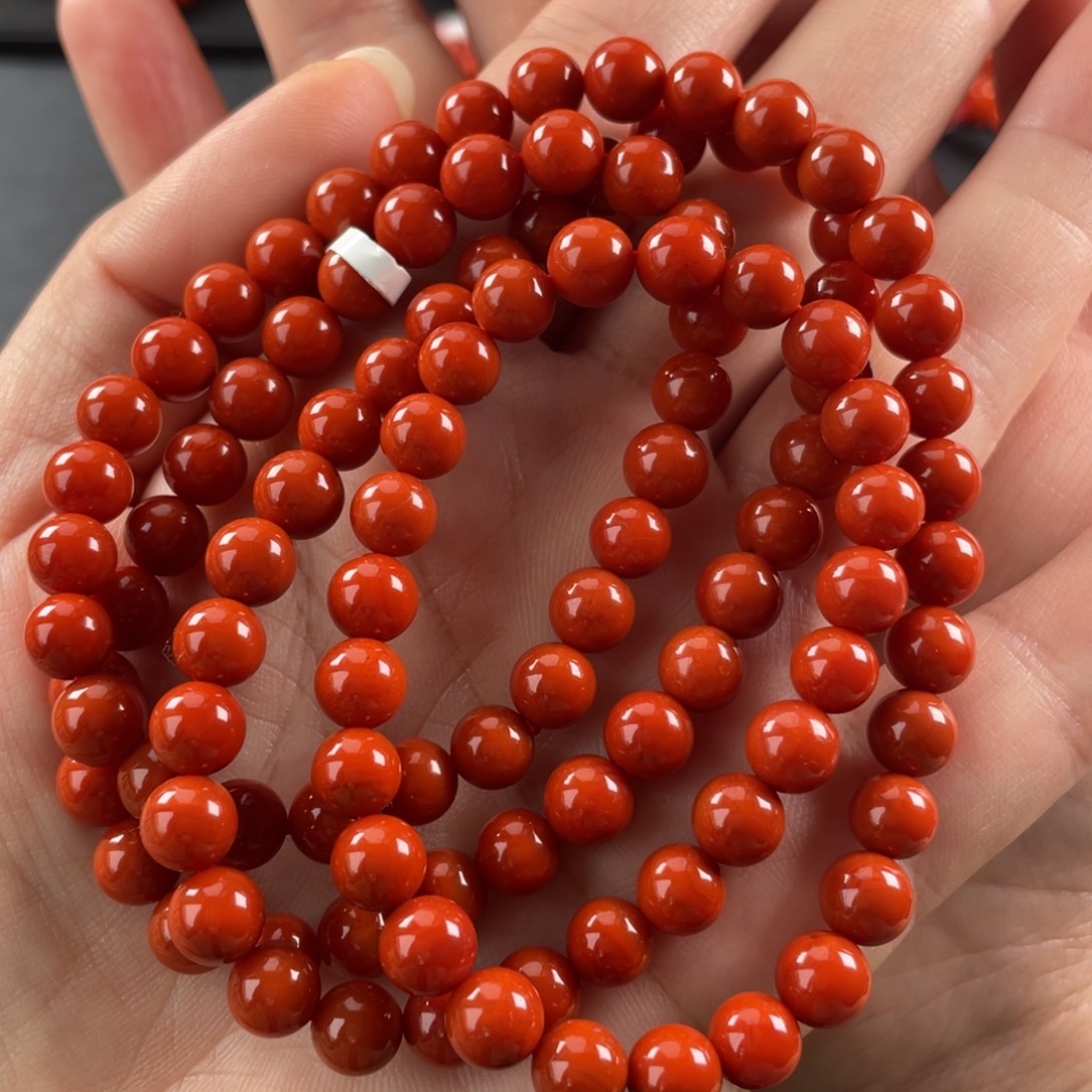 南红玛瑙未镶嵌手链妞6