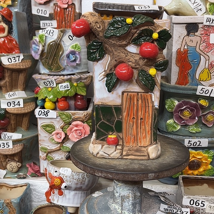 陌***轻粗陶材质多肉花盆微瑕