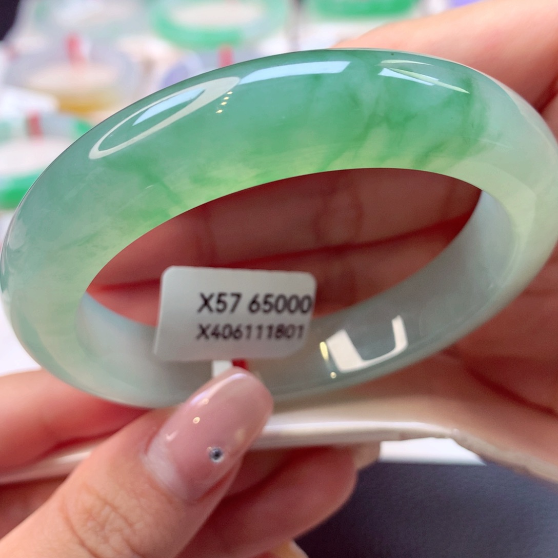 未镶嵌手镯翡翠正圈5号66