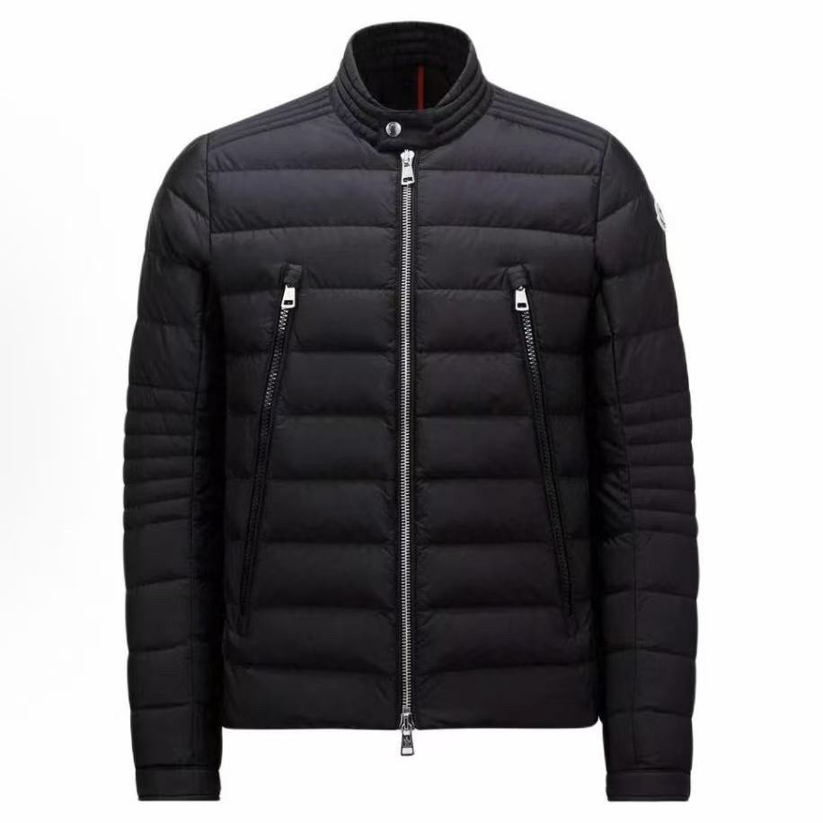 未使用 MONCLER /3码/黑色玛雅袖标轻薄羽绒服