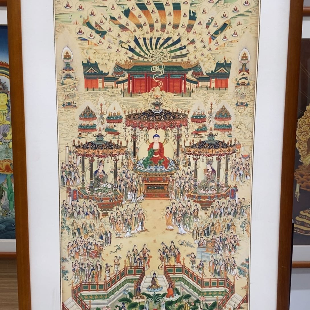 宇***艺版画西方极乐世界阿弥陀佛阿弥陀佛