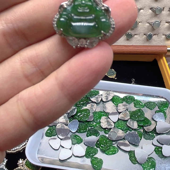 翡翠银S925镶嵌颈饰