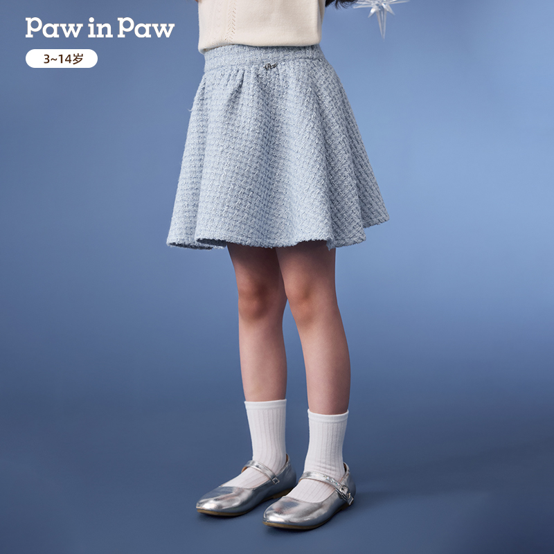 PawinPaw25年秋冬新款女童A字版半身裙短裙甜美百搭PCWHF4921E