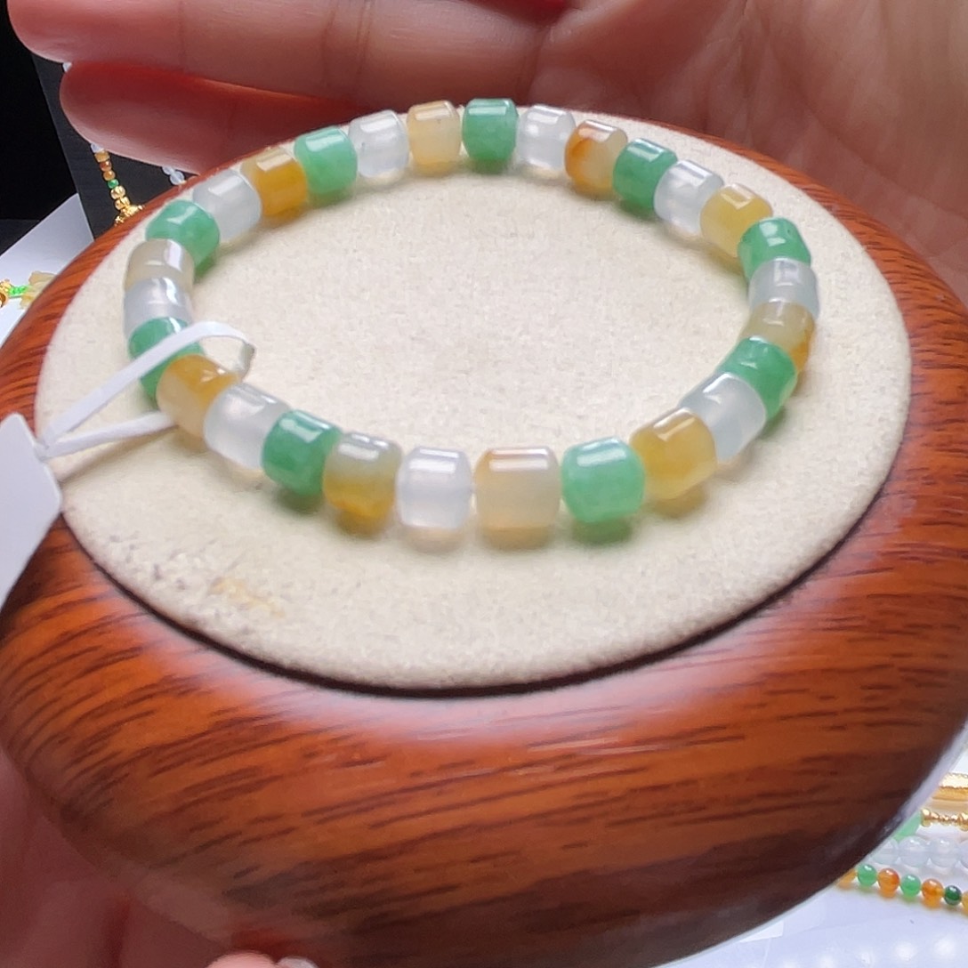 翡翠手链未镶嵌卡5.9