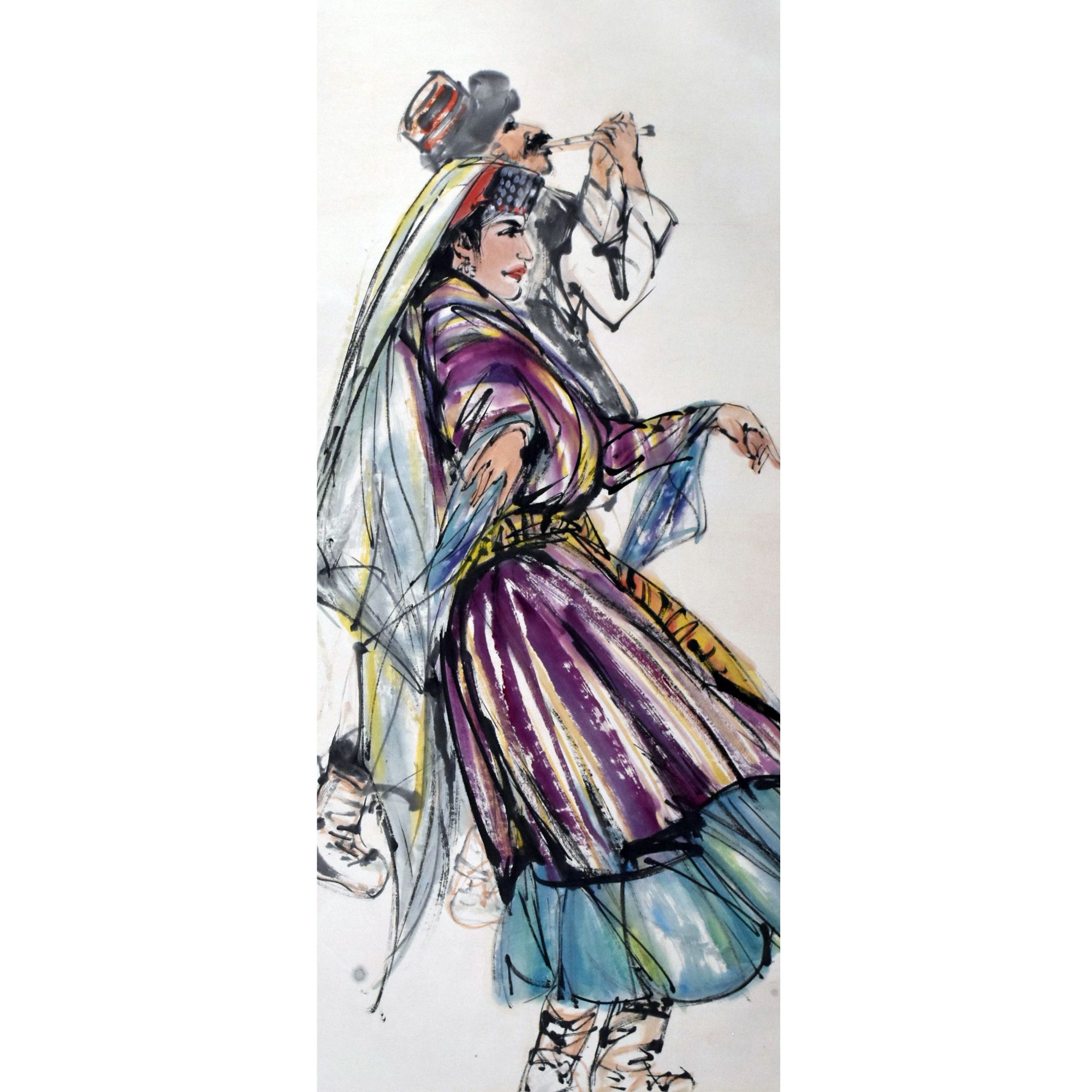 HM8002 人物 135×68cm 纸本立轴 8.2平尺