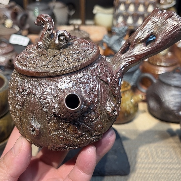 楊***呀柴烧素烧茶具放漏431