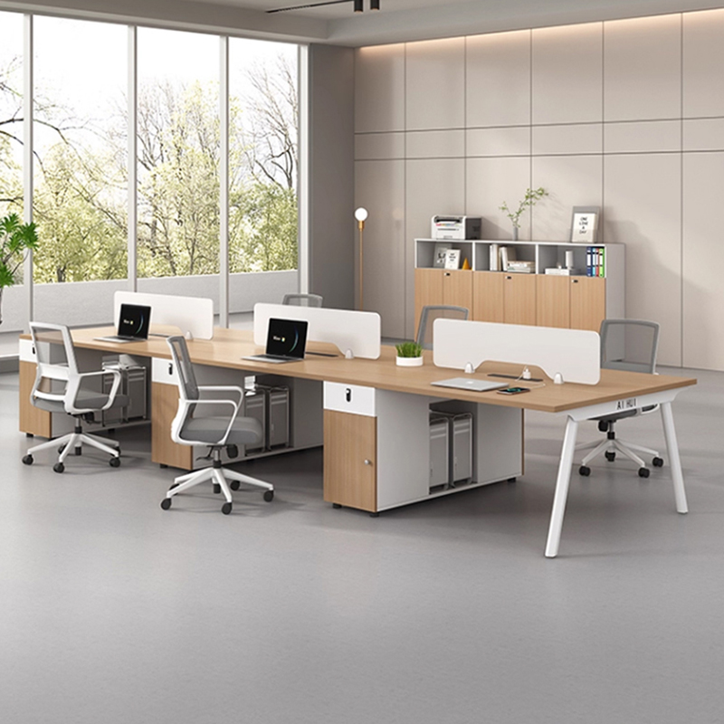 职员办公桌椅组合2/4四6/8六人位简约现代屏风卡座财务室电脑工位