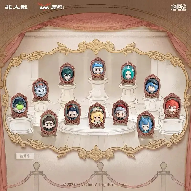 【代拆】非人哉遇见名画呦呦豆盲盒摆件颗粒收藏