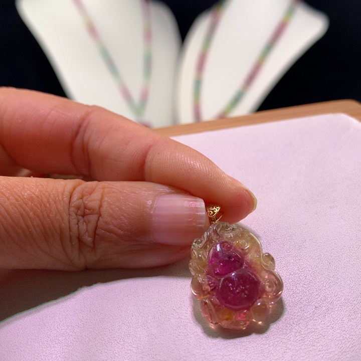 双色碧玺手链未镶嵌