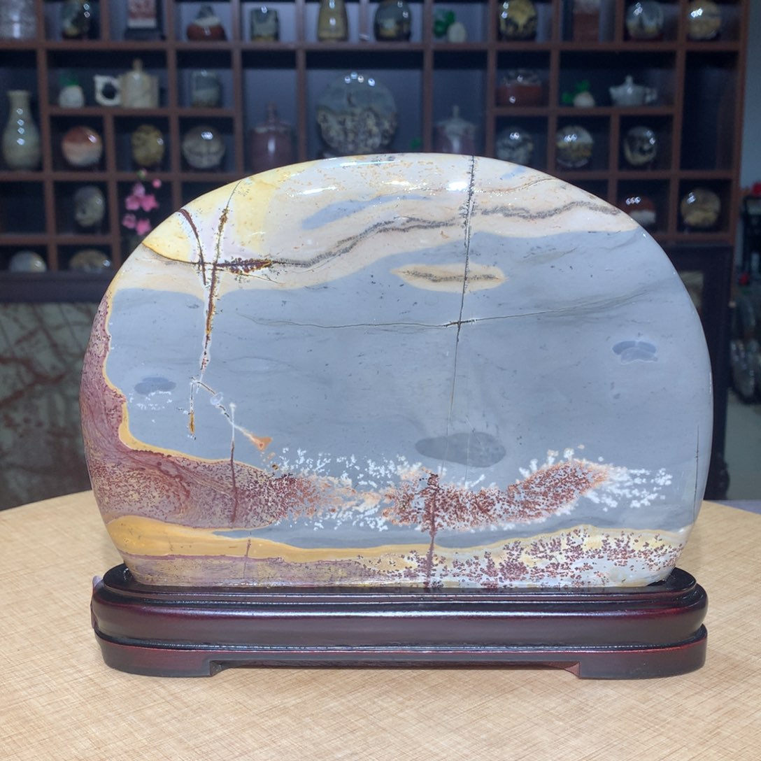 紫砂广西国画石，收藏观赏