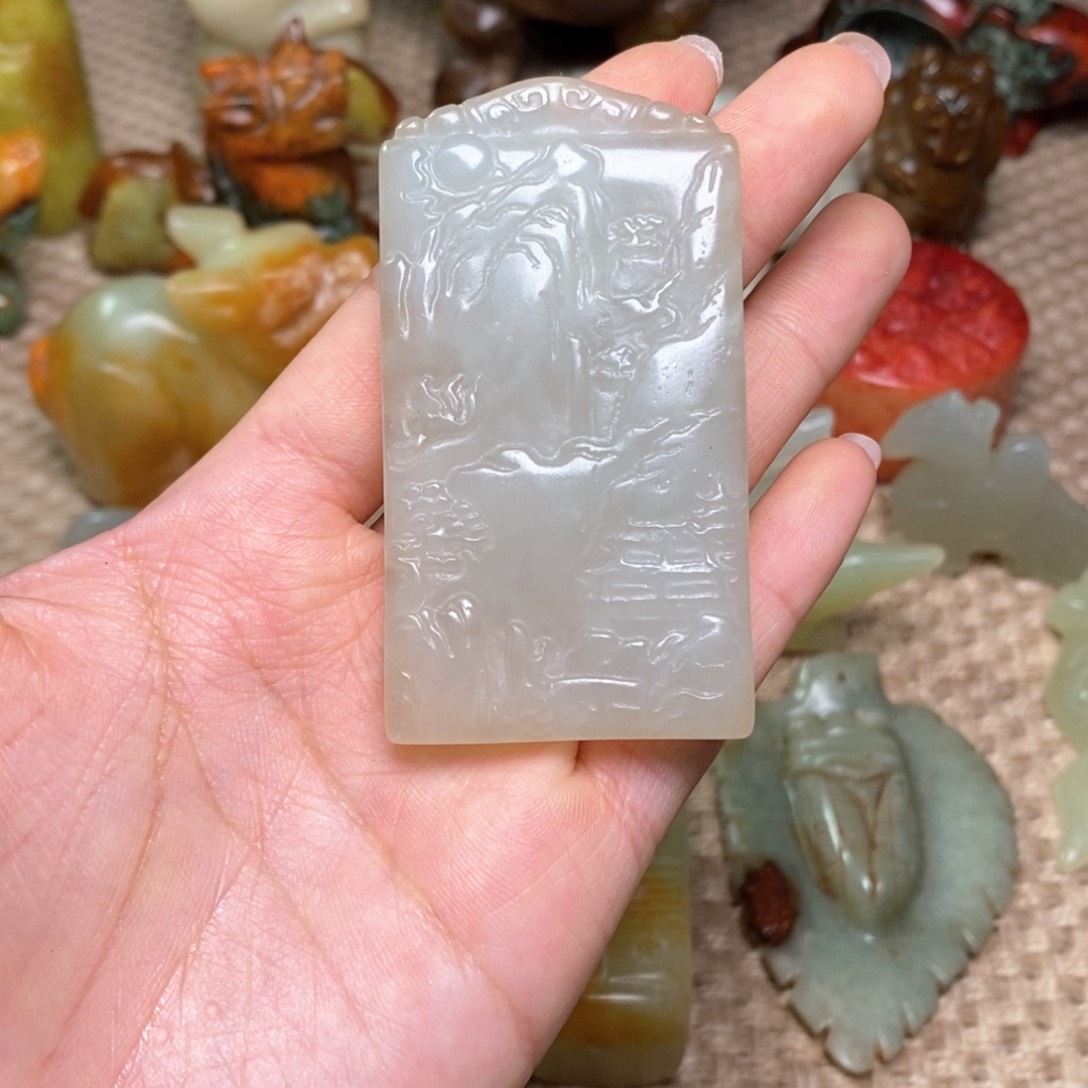 白玉菩提吊坠白玉菩提白玉菩提摆件