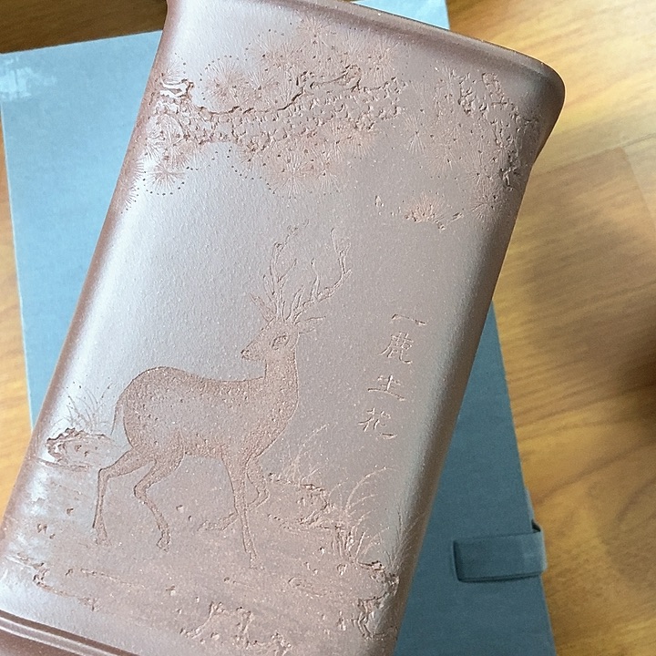 紫砂花盆大*水一鹿生花