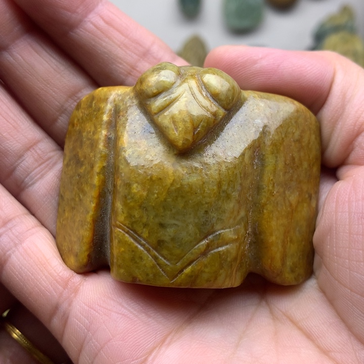 【闪购商品】岫岩河磨玉（透闪石质玉）手把未镶嵌