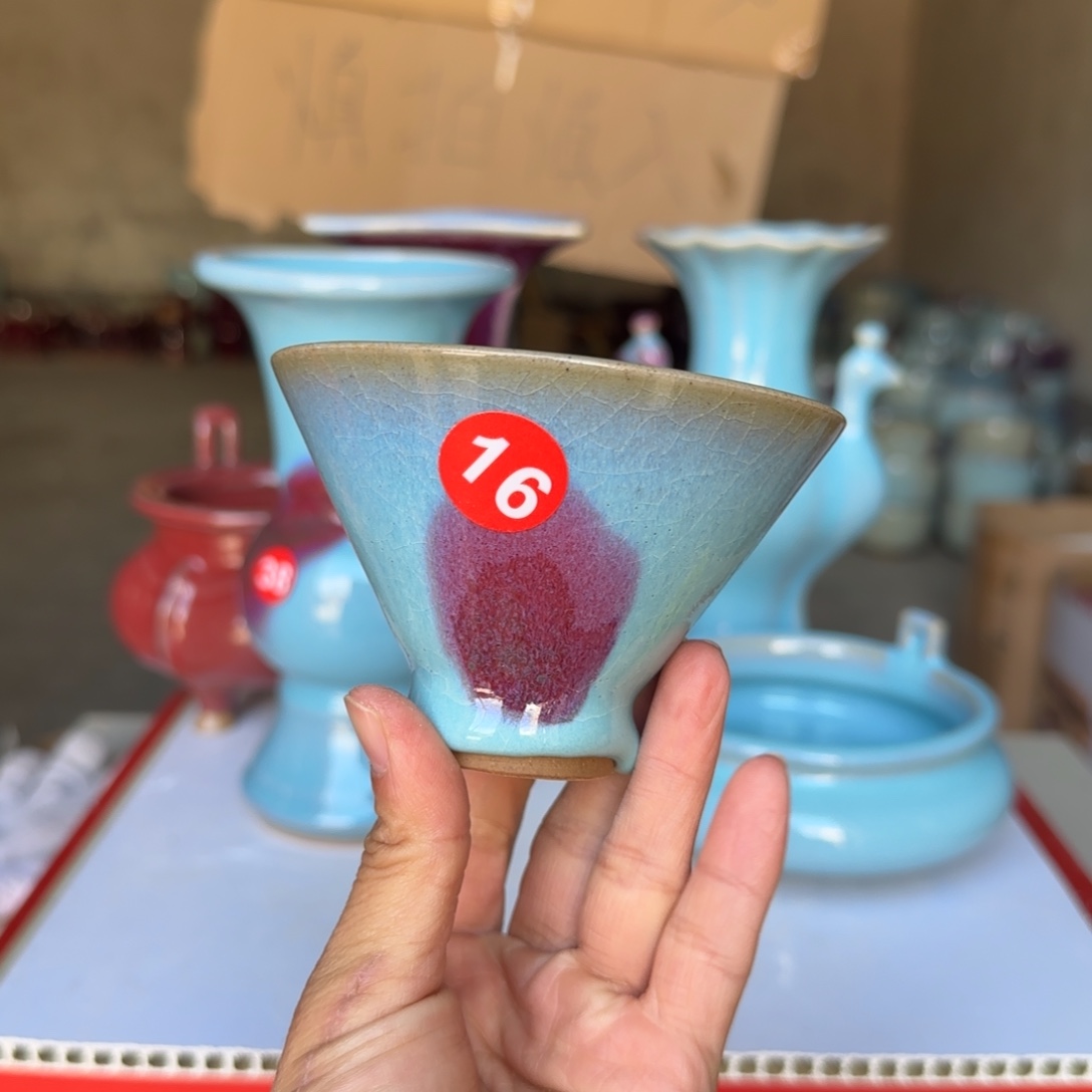 陶摆件郑家钧瓷摆件微瑕