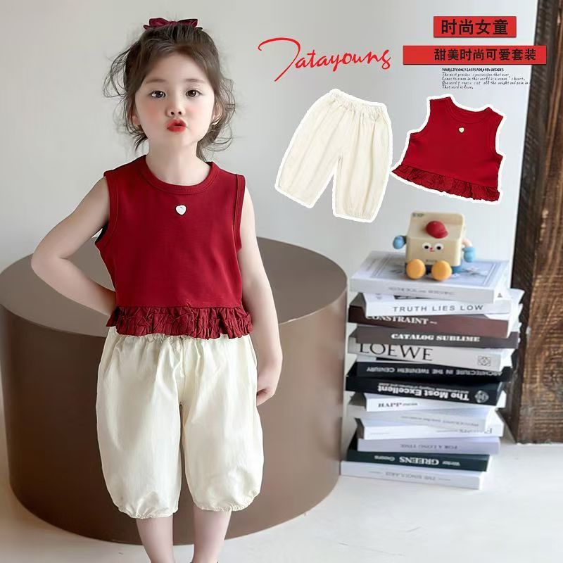 女童套装夏装2025新款洋气时髦小女孩宝宝夏款儿童夏季两件套