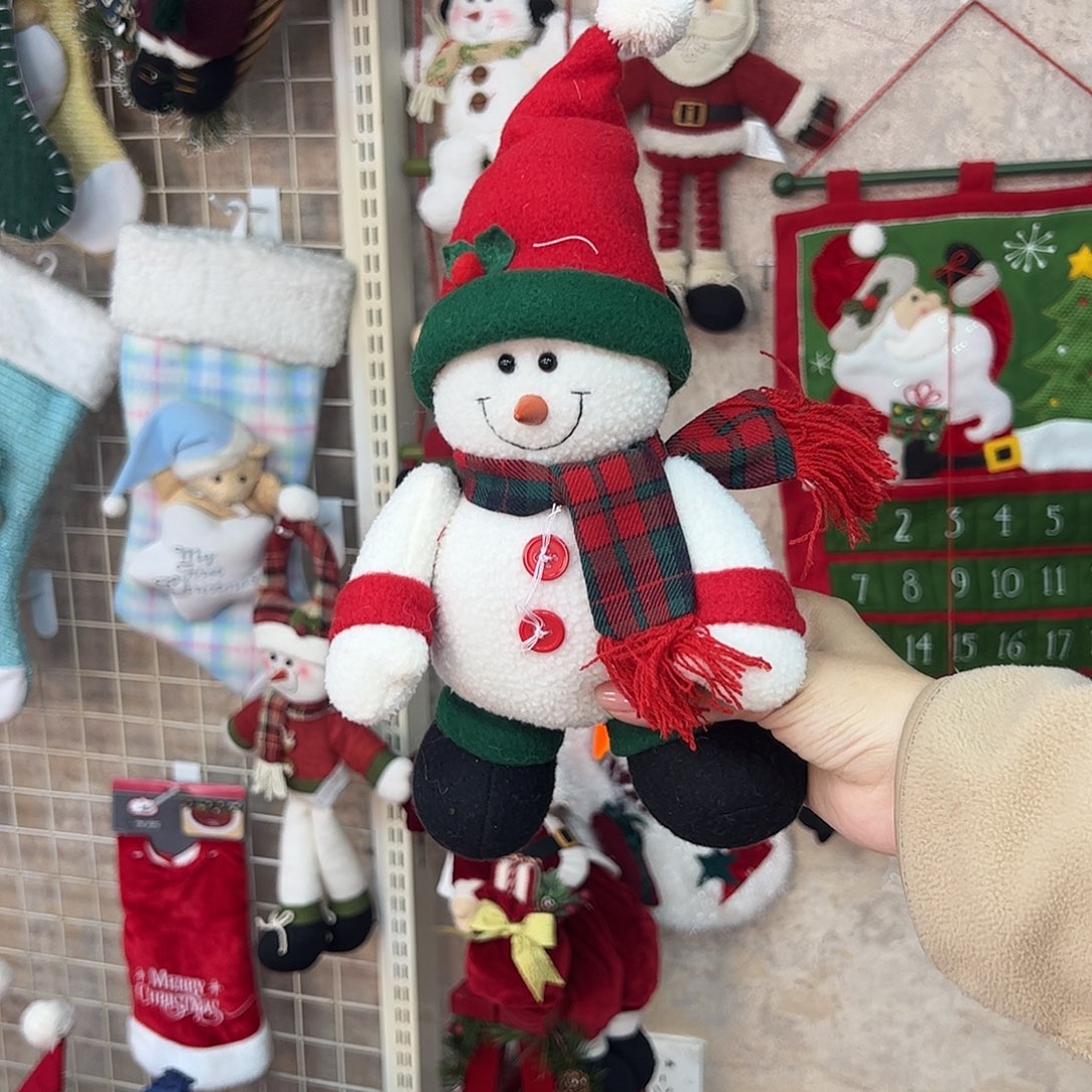 毛绒圣诞雪人娃娃