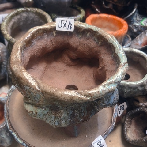 红陶粗陶花盆手工