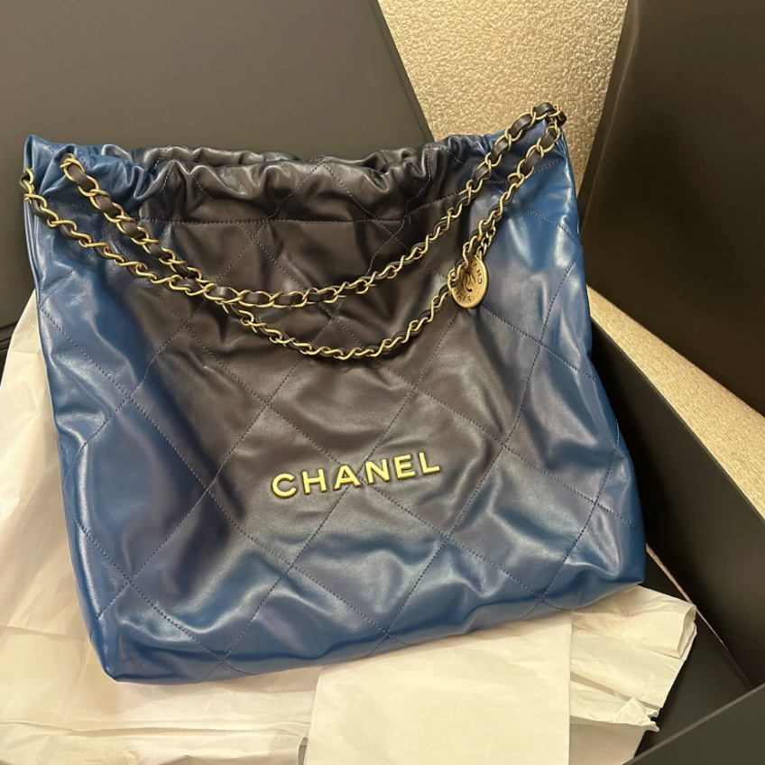 95新 Chanel/香奈儿 98新 奢总管/22bag中号渐变垃圾袋/芯片