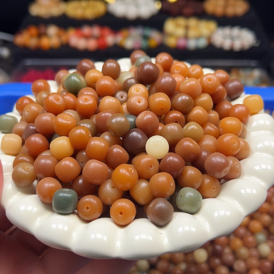 菩提根/象牙果手串150颗11尺寸多宝老料桶珠