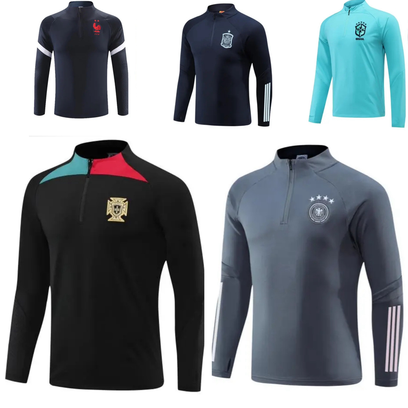 【半拉上衣国家队】秋冬新款外套训练足球训练服套装意大利德国长袖