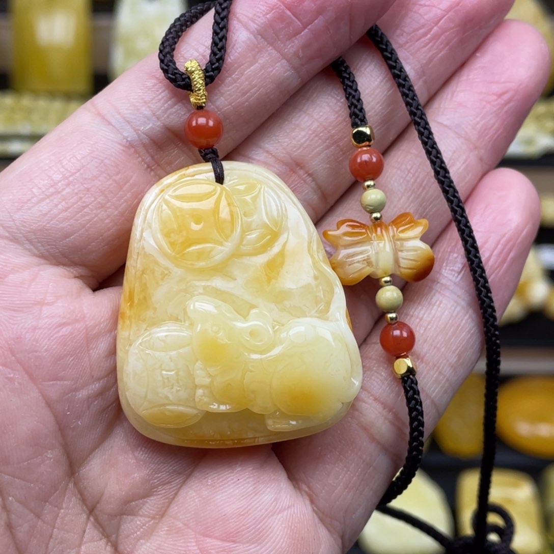 琥珀裸石未镶嵌琥珀蜜蜡