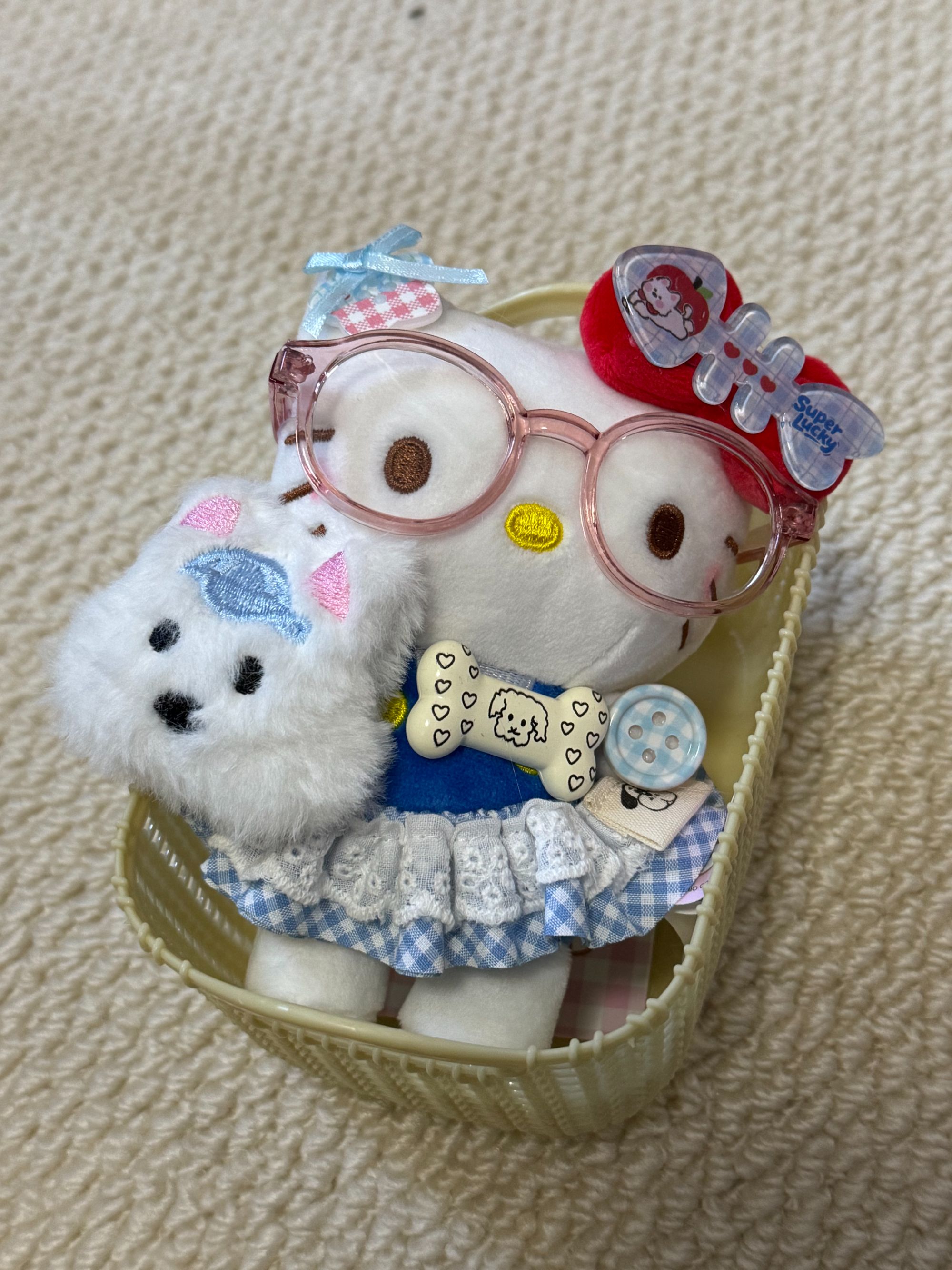 正版【西高地】HelloKitty新款西高地二创包挂可爱风手工diy钥匙扣